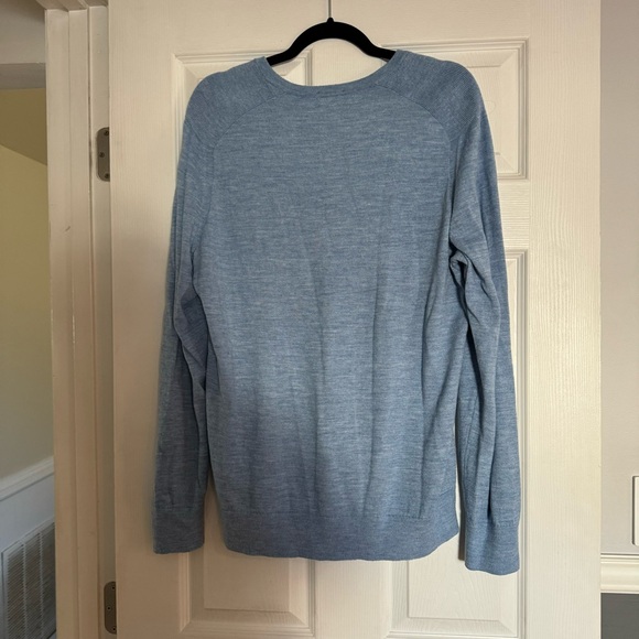 Express Baby blue Men’s V neck Sweater - Picture 2 of 3